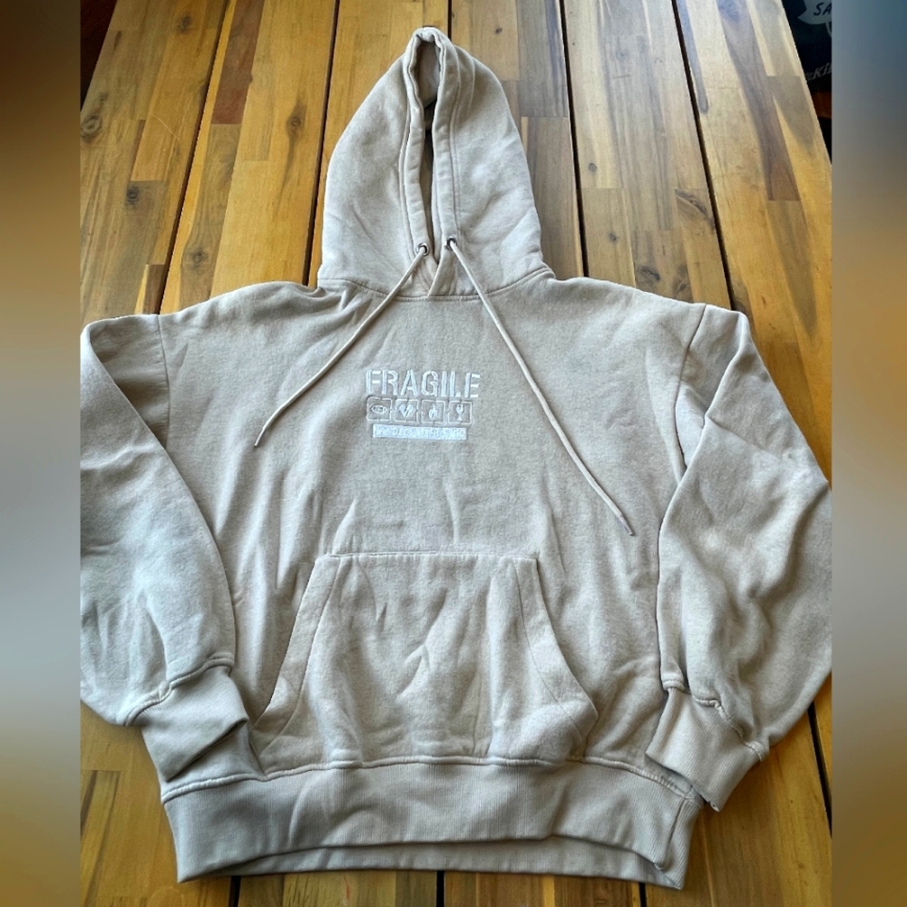 Skinny Dip X Anastasia‎ Kingsnorth Embroidered Fragile Handle With Care Hoodie